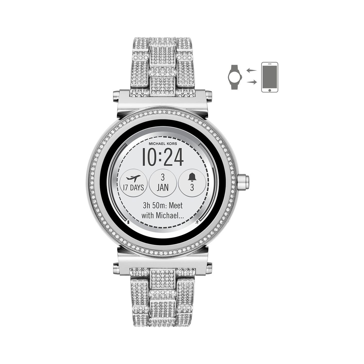 Michael kors sofie silver smartwatch top