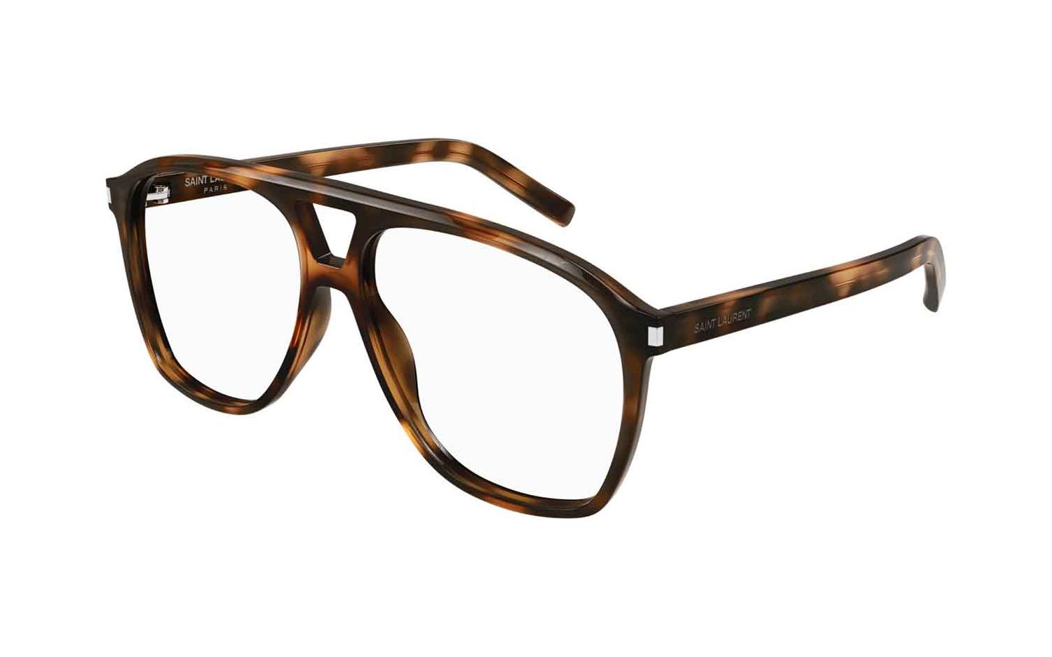 SAINT LAURENT clear flame brown glass