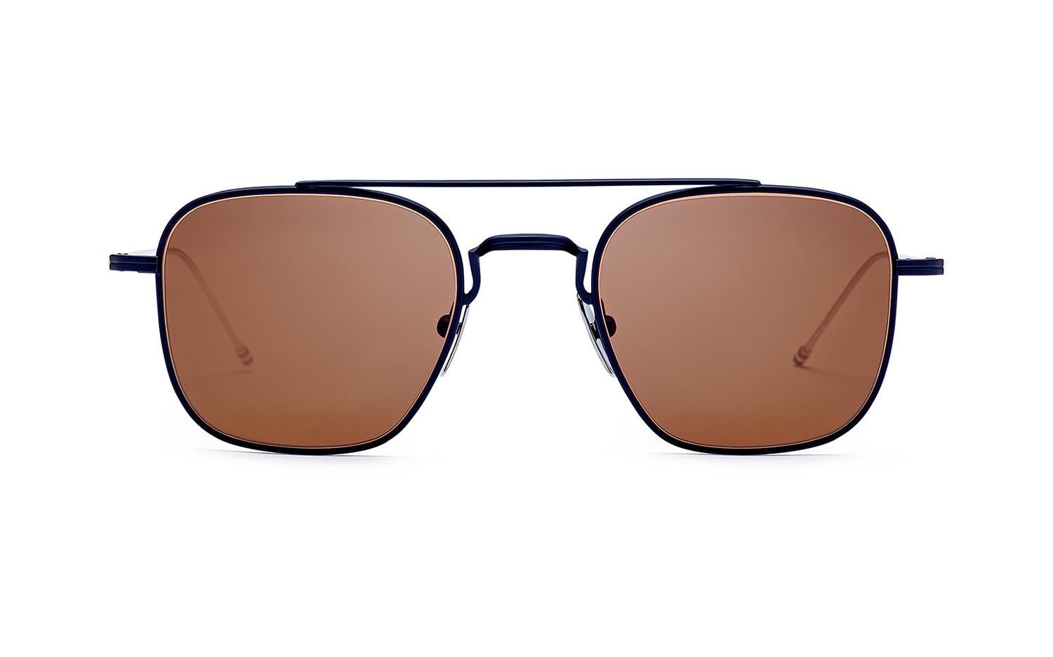 THOM BROWNE トムブラウン TBS907-50 Sunglasses Thom Browne TBS907 Silver Mirrored Sun Lenses