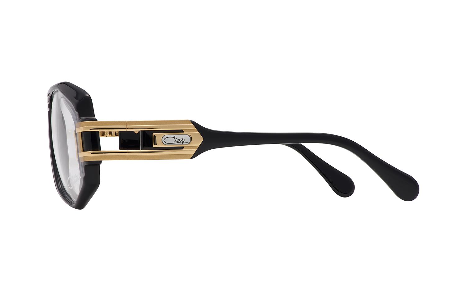 Prescription Lenses Cazal Legends 163 Eyeglasses CAZAL 163 163/3 SUNGLASSES  LEGENDS 011 MATTE BLACK/GOLD DARK GREY