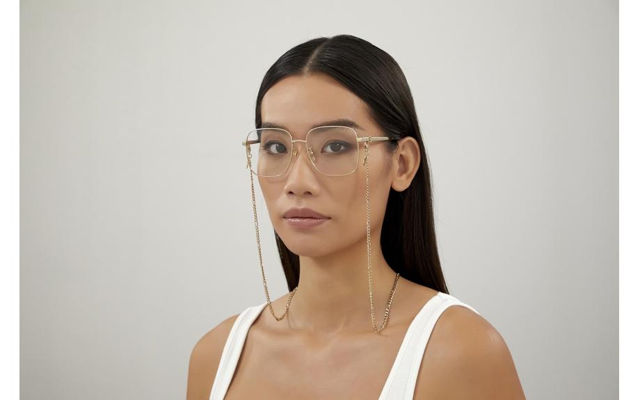 NEW Gucci GG1092OA Gold Square Eyeglasses Frames Chain $605 Gucci Eyewear - Square-Frame Chain-Embellished Gold-Tone  main image 4