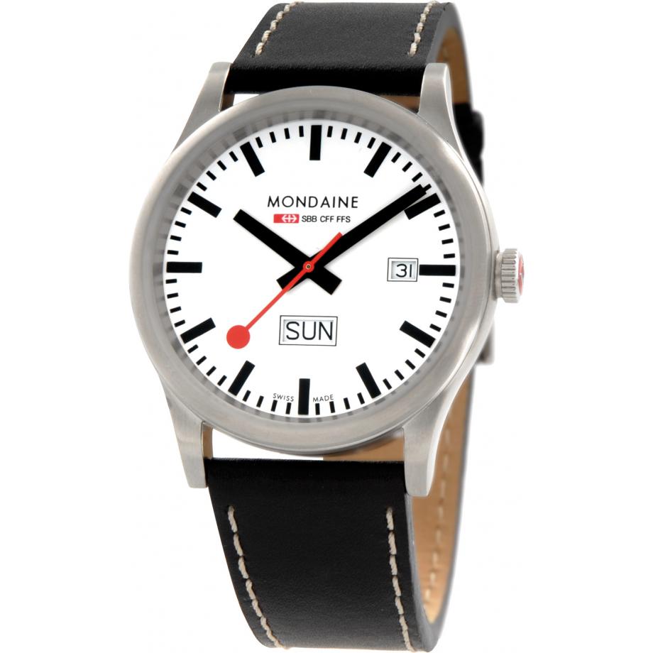 7-4583 MONDAINE A667.30308 クォーツホワイト/ブラック Mondaine Wristwatch Evo A667- Swissmade Direct